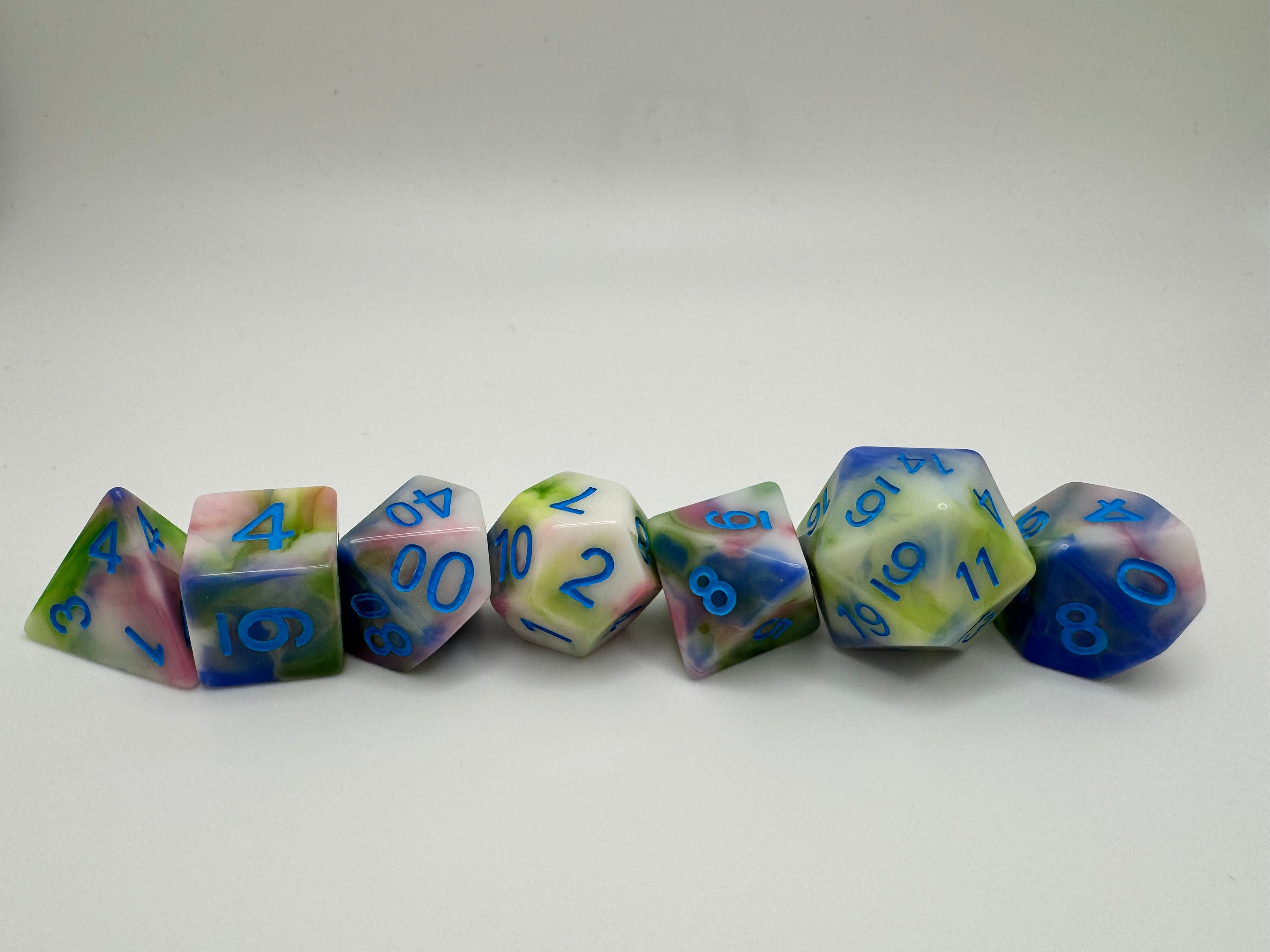 Pastel'ish Polyhedral Resin Dice Set