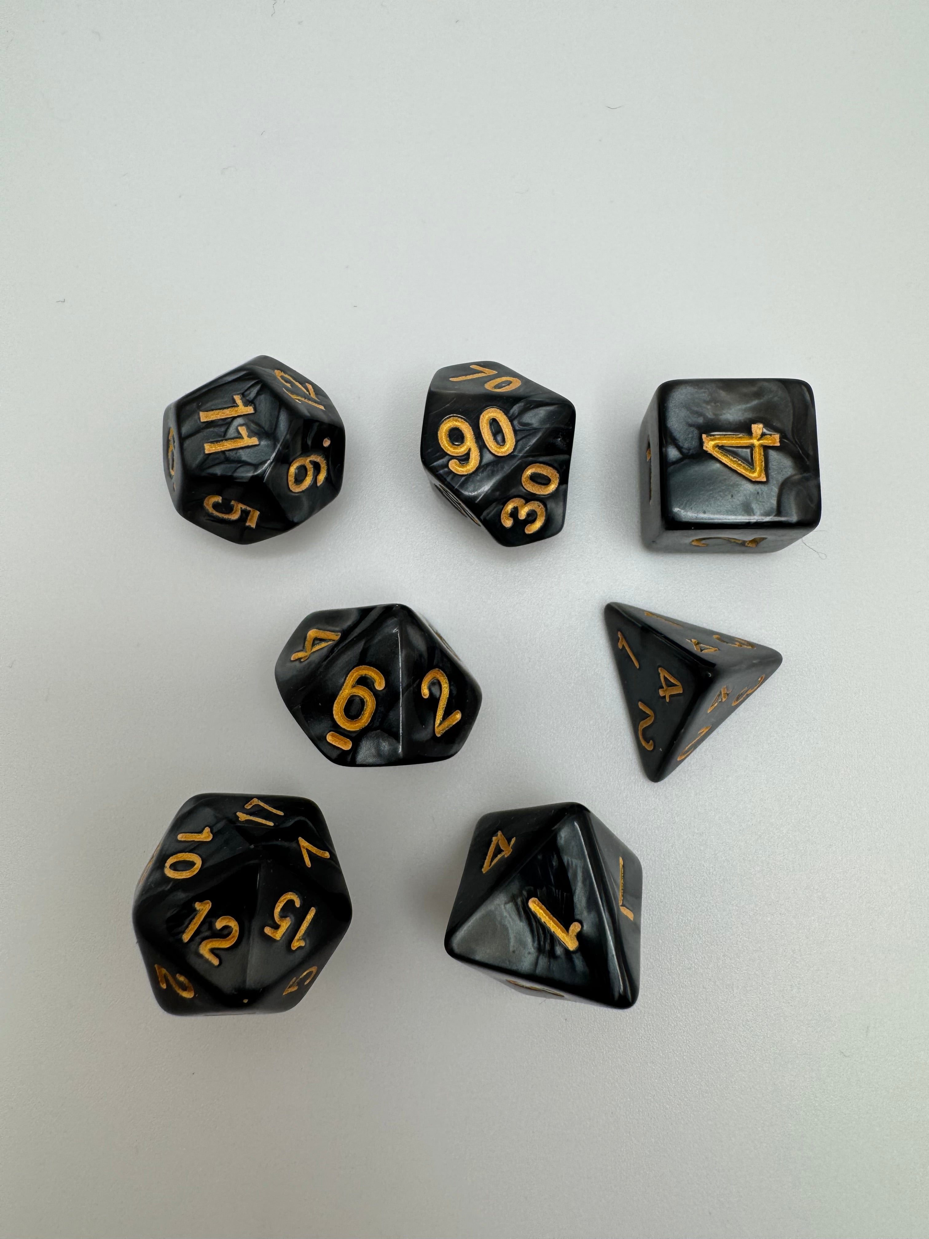Granite'ish Polyhedral Resin Dice Set