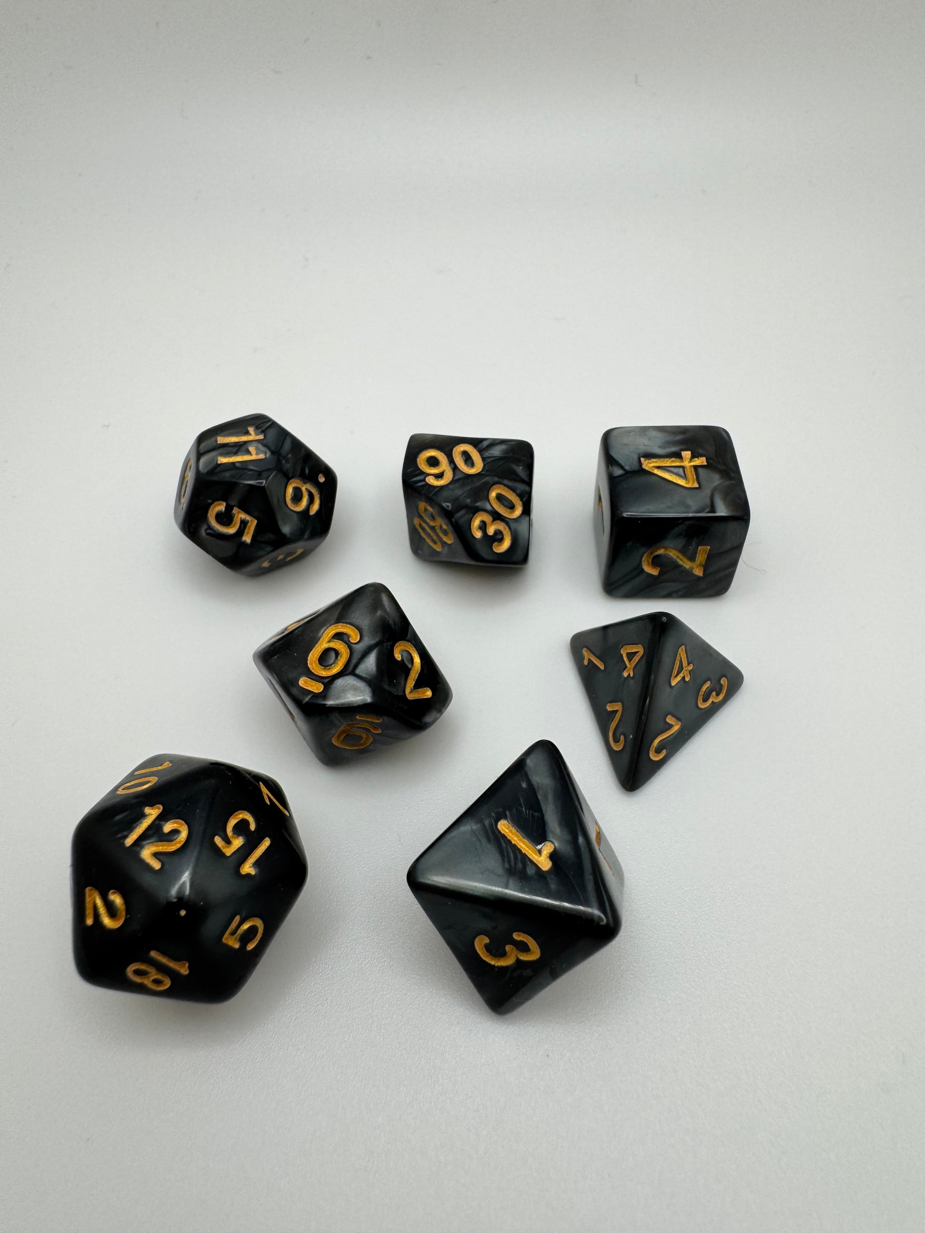 Granite'ish Polyhedral Resin Dice Set