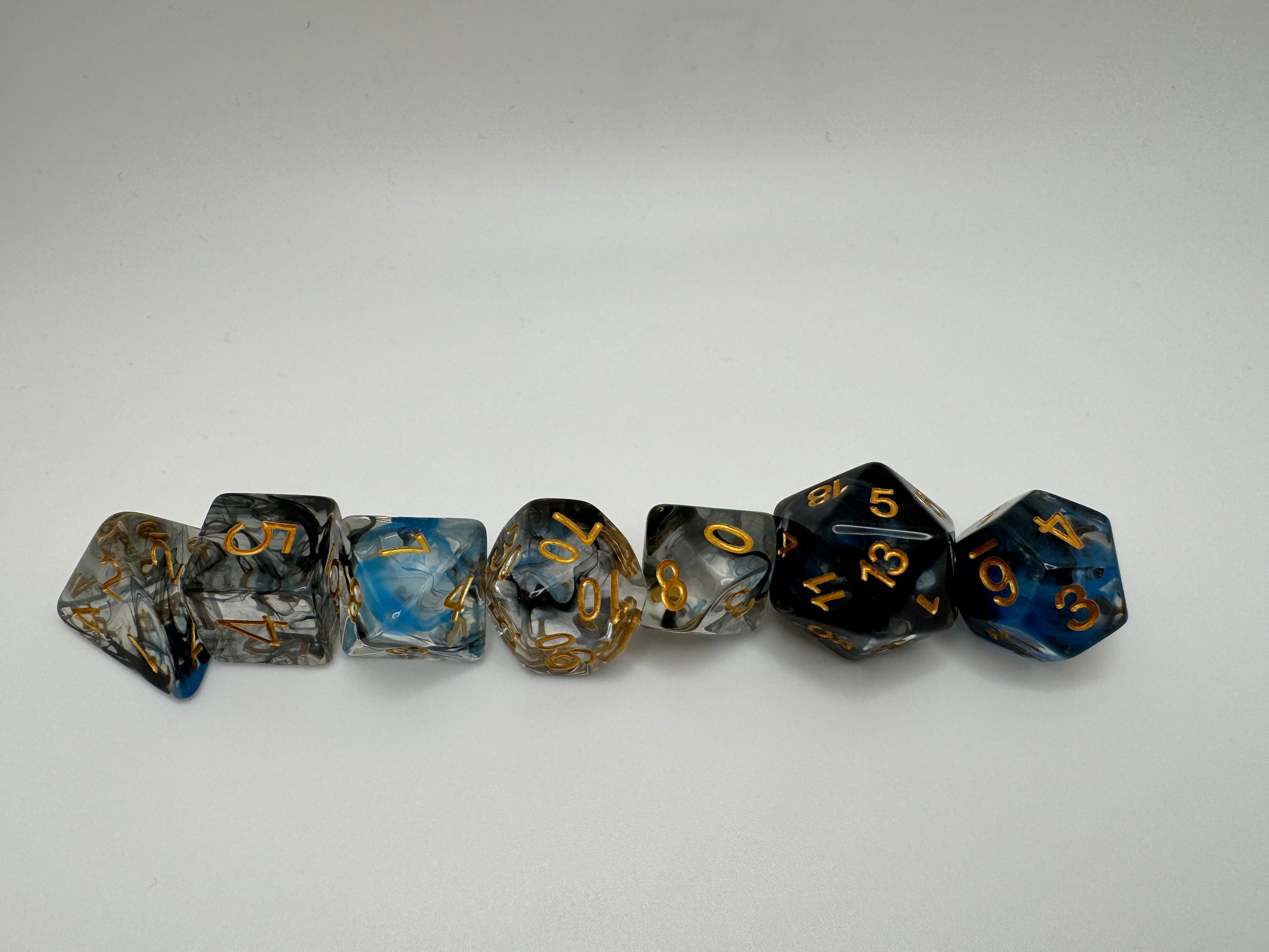 Smokey'ish Polyhedral Resin Dice Set