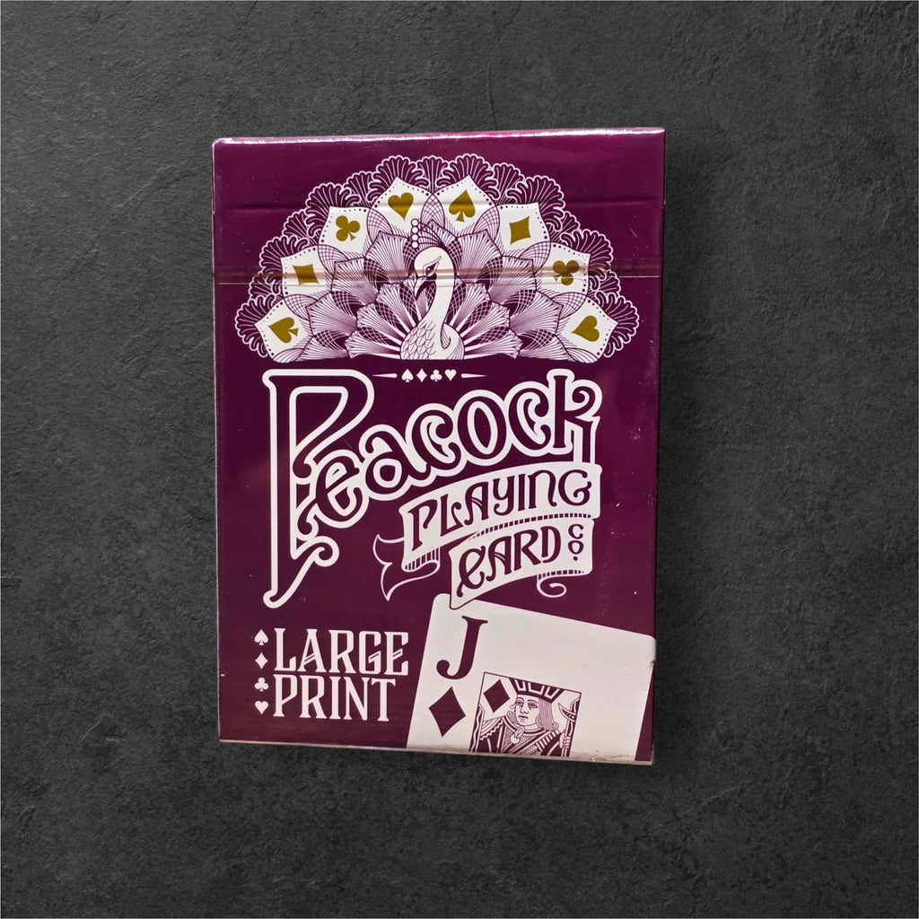 Large Print Peacock Playing Cards