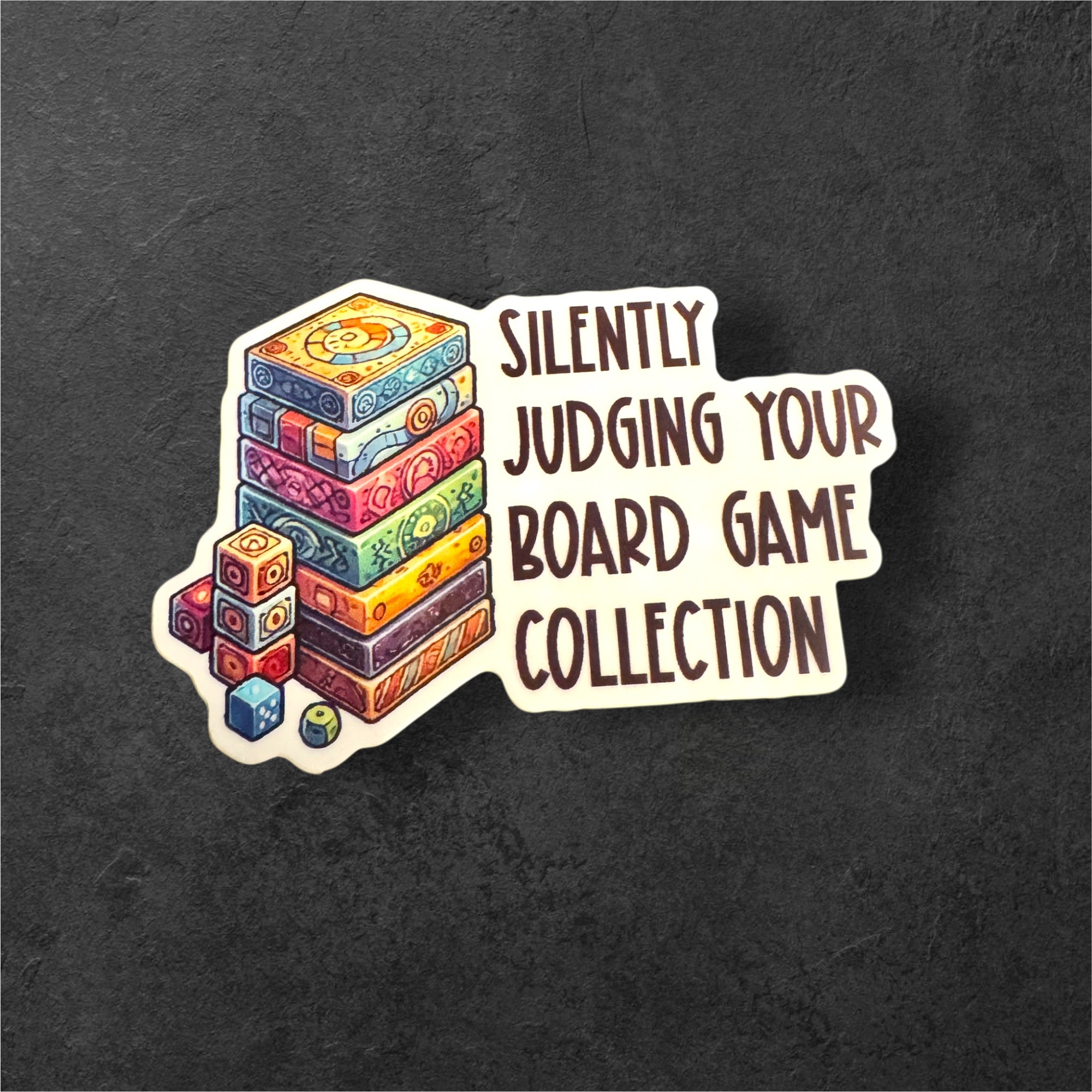 Silently Judging Your Board Game Collection - Vinyl Sticker