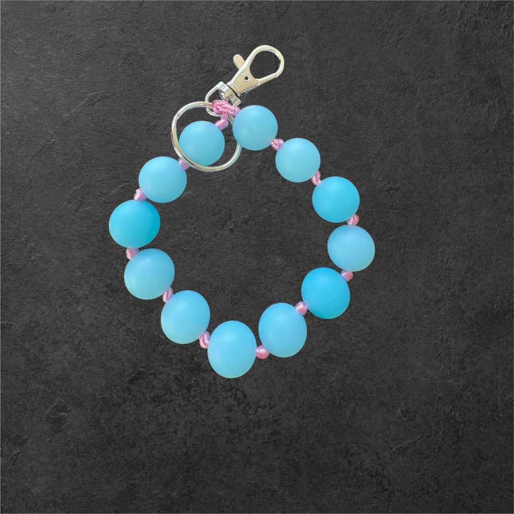 Silicone Bead Wristlet Keychain