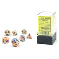 7-set Cube Mini Dice Festive Circus with Black Numbers