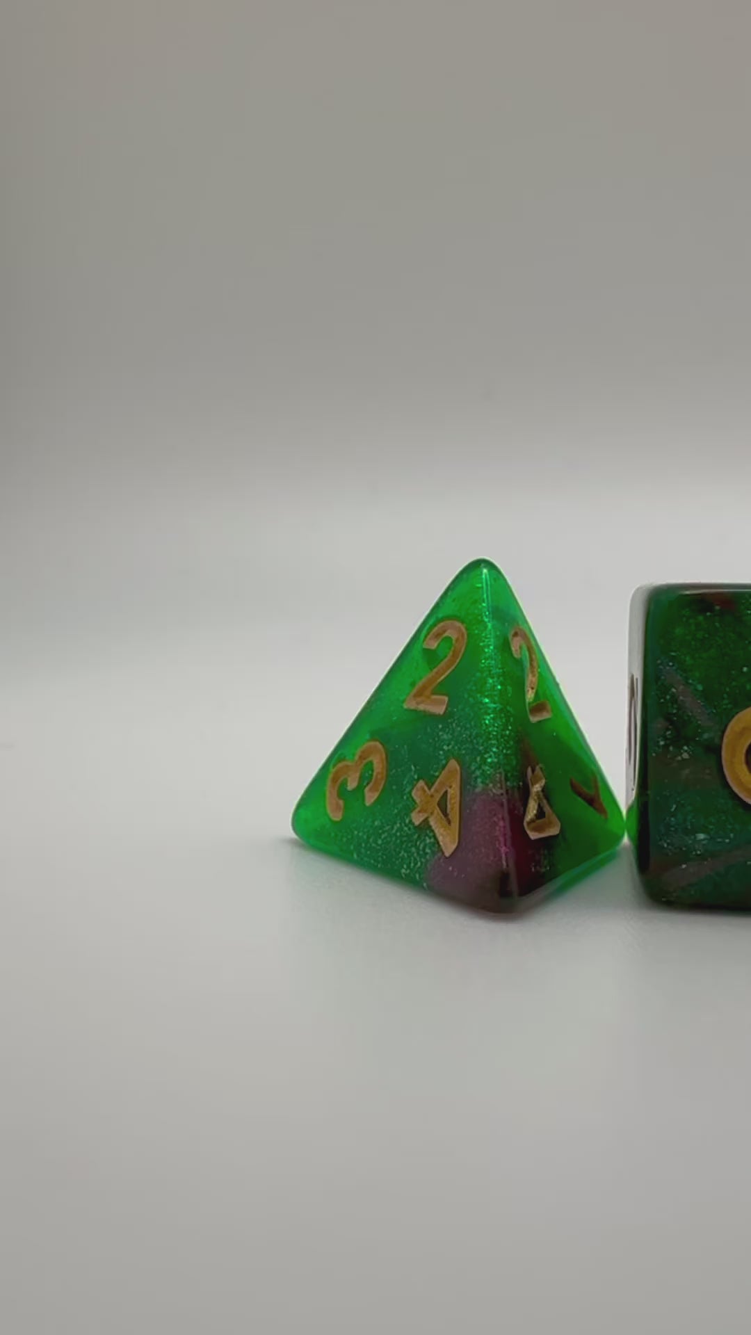 Watermelon'ish Polyhedral Resin DIce Set