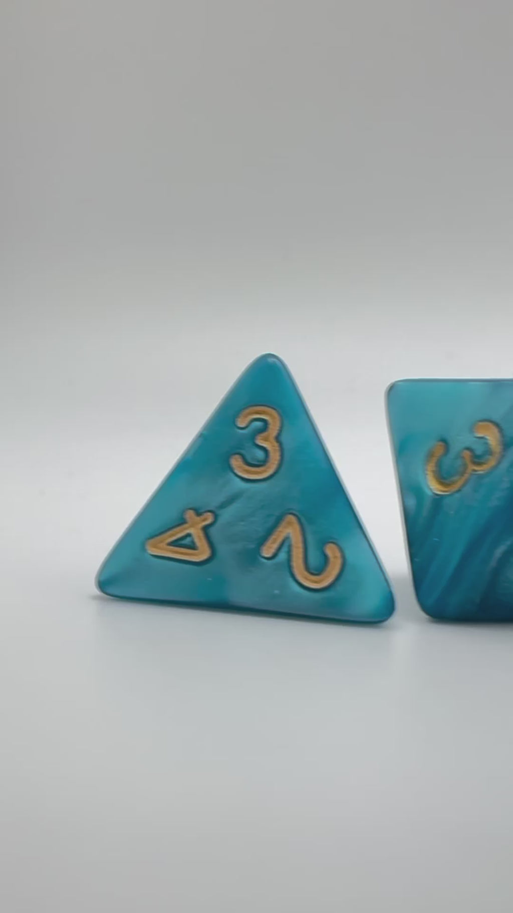 Blue'ish Polyhedral Resin Dice Set