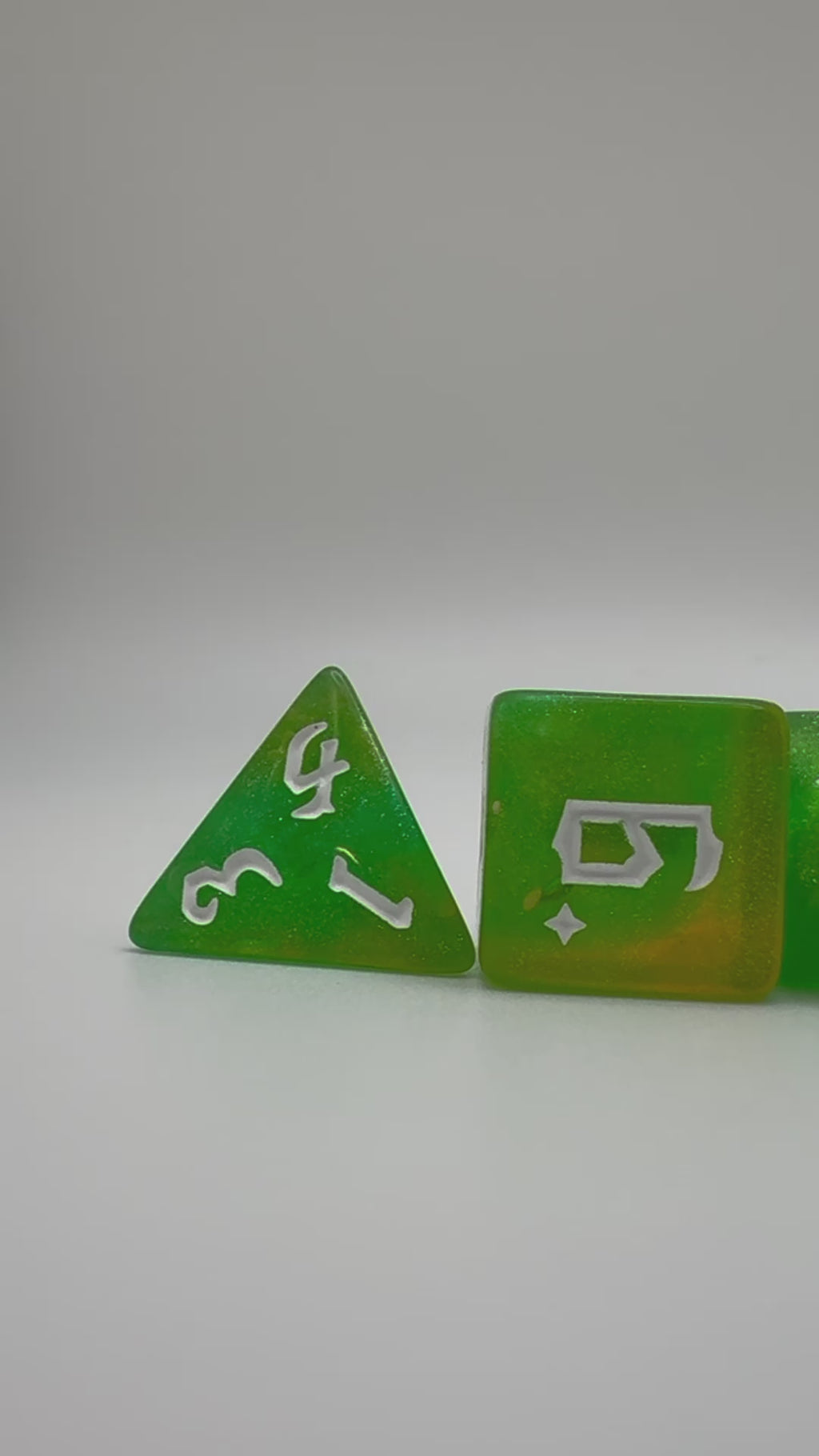Clover'ish Polyhedral Resin Dice Set